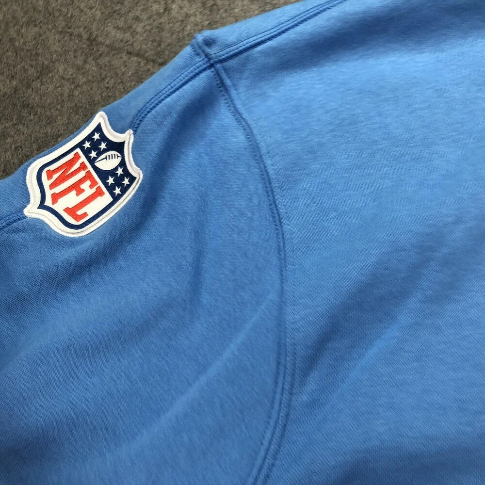 Houston Oilers Hoodie Mens XL Blue NFL Football Nike Graphic Sweatshirt